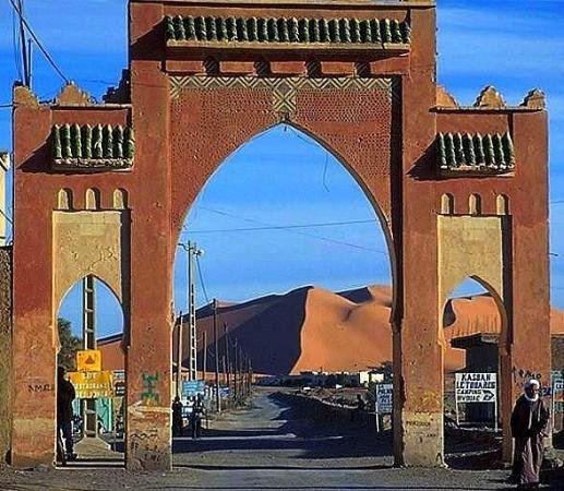 Old Door in Merzouga, Morocco A Beautiful Window into Desert