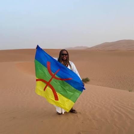 Berber Amazigh Flag in Merzouga, Morocco