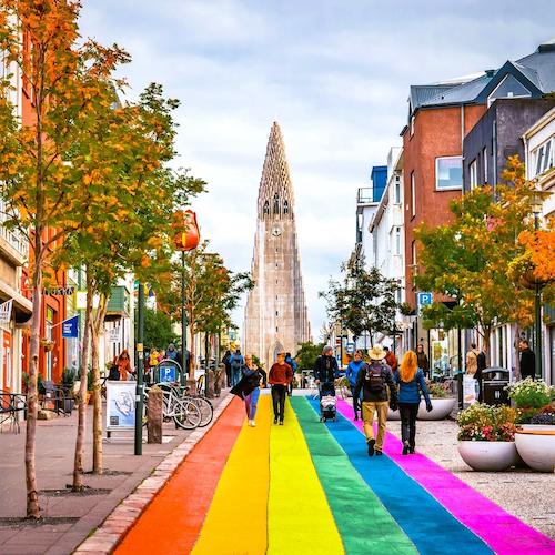 exploring Rainbow Street and the iconic Hallgrímskirkja Church