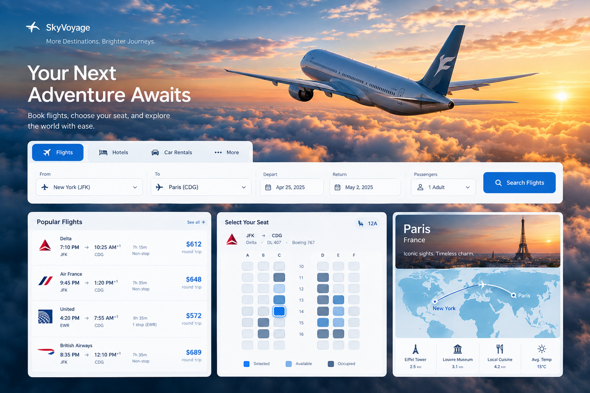flights, tours, and travel experiences around the world
