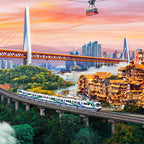 Chongqing 1-Day Tour Yangtze River Cableway Light Rail