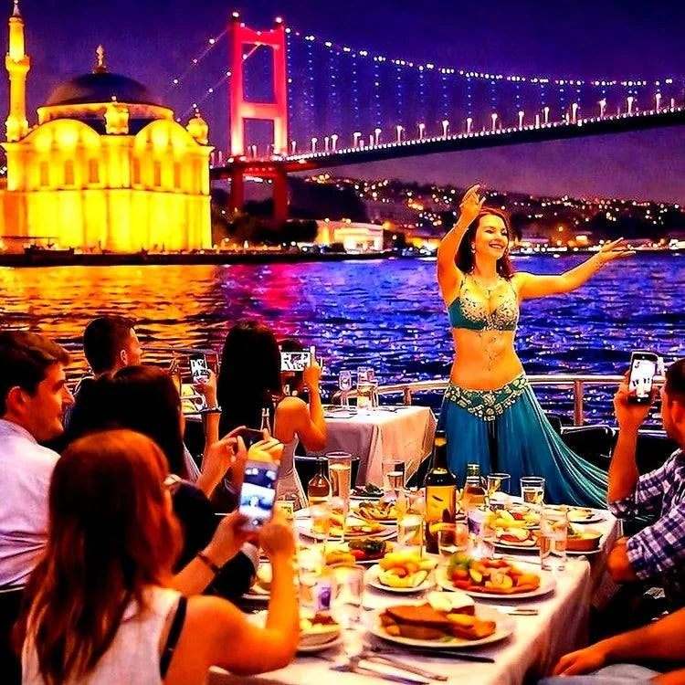 Istanbul Bosphorus Dinner Cruise with Hotel Pickup and Show