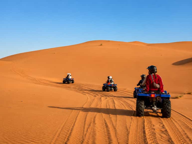 quad bike ride across the Merzouga dunes.