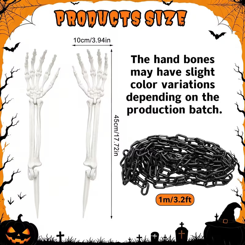3 pcs hallaoween Artificial Hand Bones Outdoor Decorative