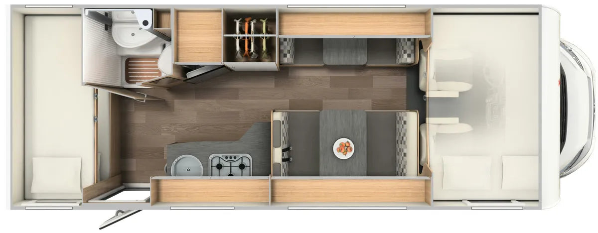 Portugal rent The Mc Rent Ecoline 6 is an affordable motorhome