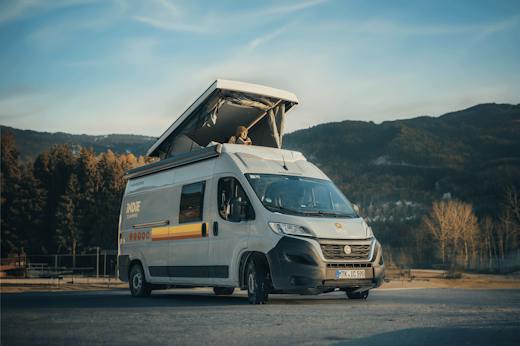 Campervan Rental in Norway seating and sleeping for up to 4 people