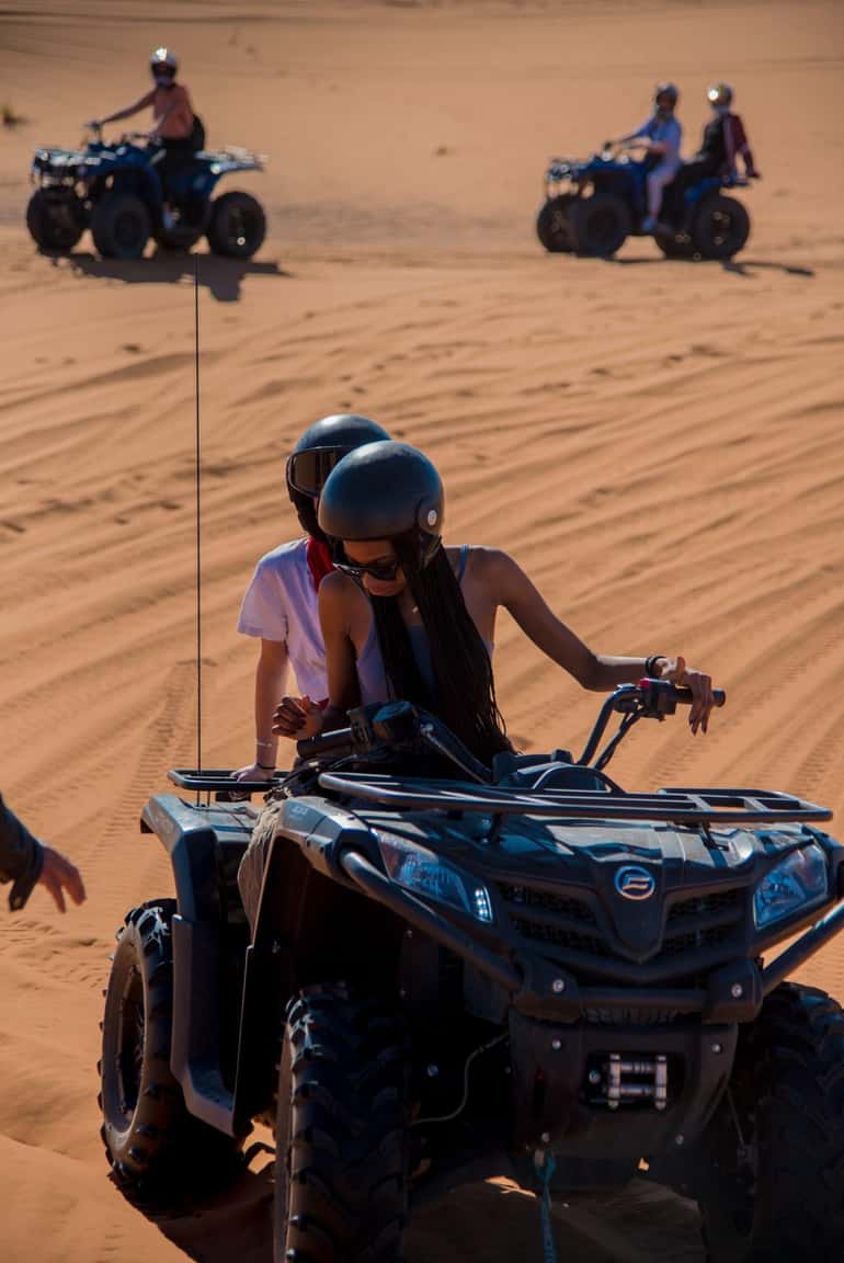 quad bike ride across the Merzouga dunes.