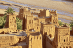 From Marrakech: To Sahara Tour featuring a historic ochre mud-brick kasbah with ornate geometric details