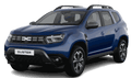 Blue compact SUV with black accents and roof rails, modern design and bold front grille for Luxury Car Rental in Merzouga.
